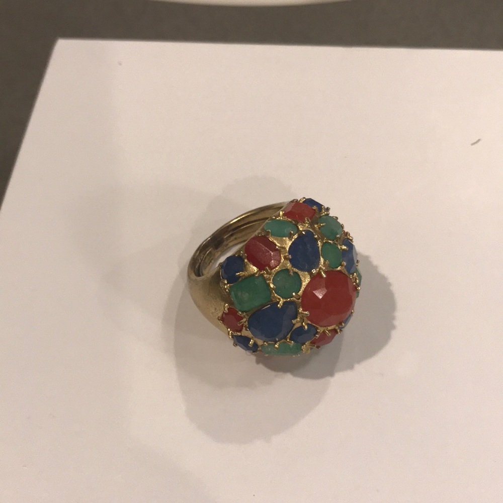 Multi colored cocktail ring